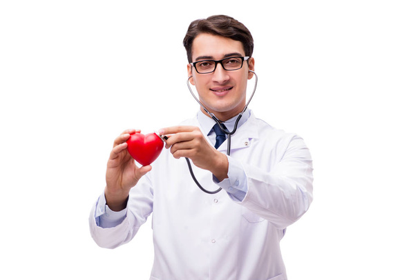 Orvos-val szív elszigetelt fehér background - Fotó, kép