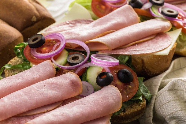 Fresh sub sandwiches  - Photo, Image