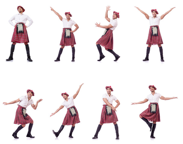 Concept de traditions écossaises avec personne portant kilt
 - Photo, image
