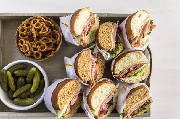 Fresh sub sandwiches - Foto, imagen