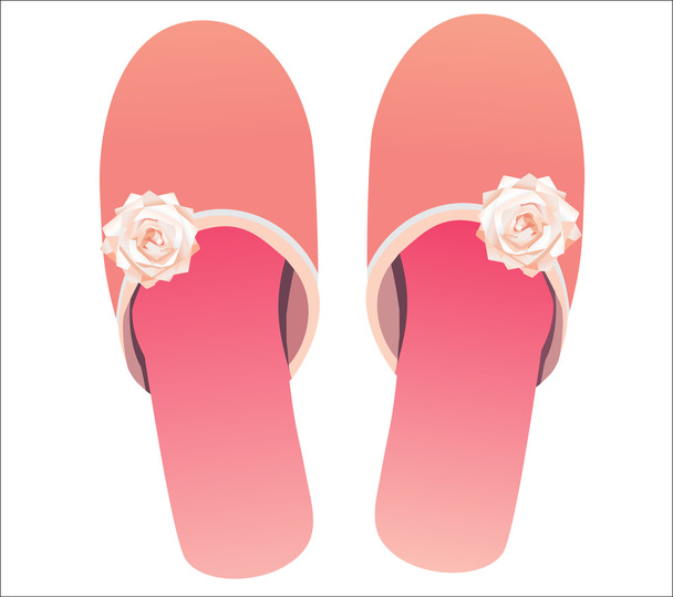 Home slipper. Isolated over white background - Vector, afbeelding