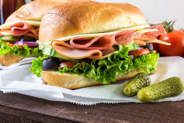 Sub sendviče s colou - Fotografie, Obrázek