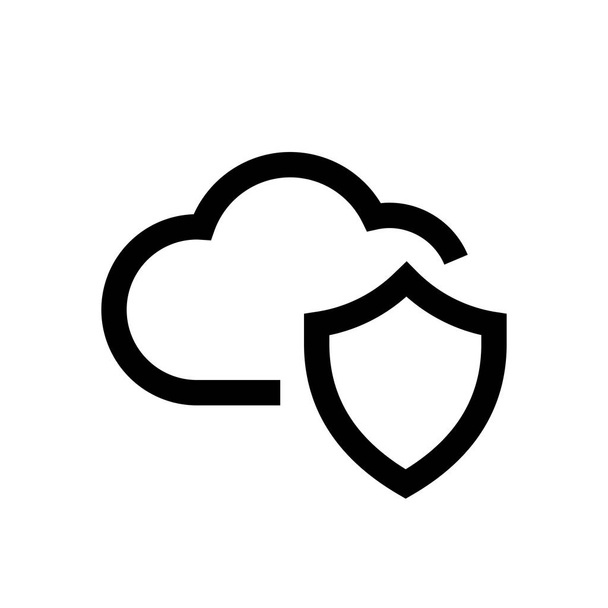 Mini-Line-Symbol für Wolke - Vektor, Bild