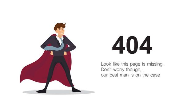Seite nicht gefunden Fehler 404.Vektorvorlage - Vektor, Bild