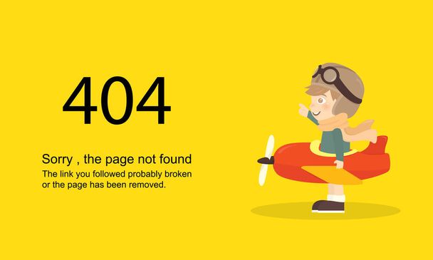 Seite nicht gefunden Fehler 404.Vektorvorlage - Vektor, Bild