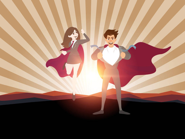 Superhero business man concept.vector illustration. - Vector, Image