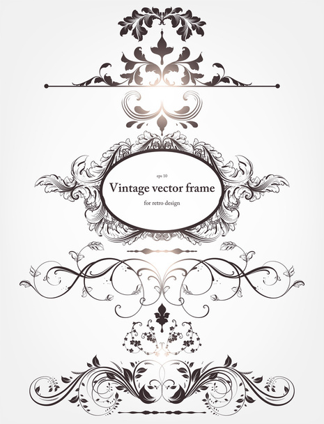 Vector set: calligraphic design elements and page decoration - Vector, imagen