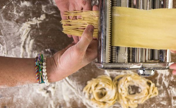 Preparing home made pasta  - Фото, изображение
