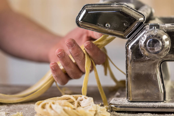 Preparing home made pasta  - Foto, Bild