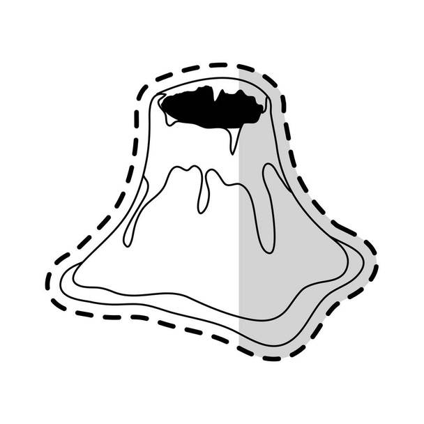 Изображение кратера вулкана
 - Вектор,изображение
