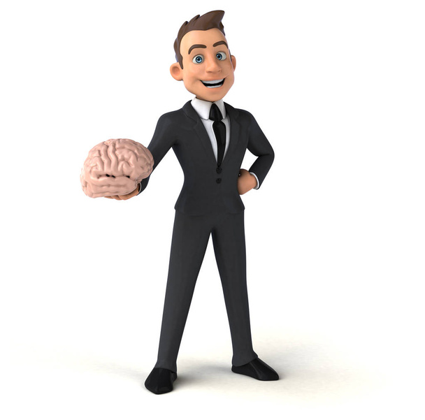  businessman holding brain  - Фото, зображення