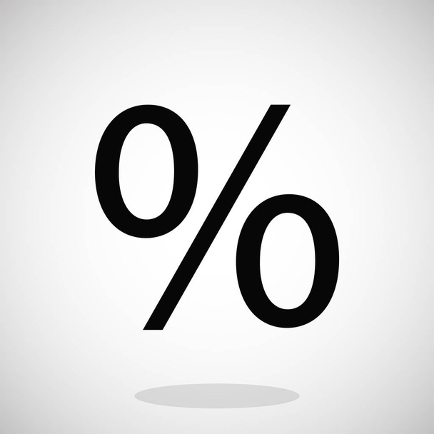 Black percent icon - Vector, Image