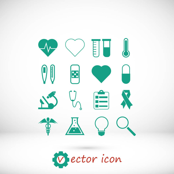 Icono plano médico
 - Vector, Imagen