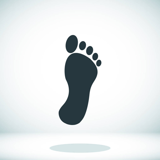 Black footprint icon - Vektor, obrázek