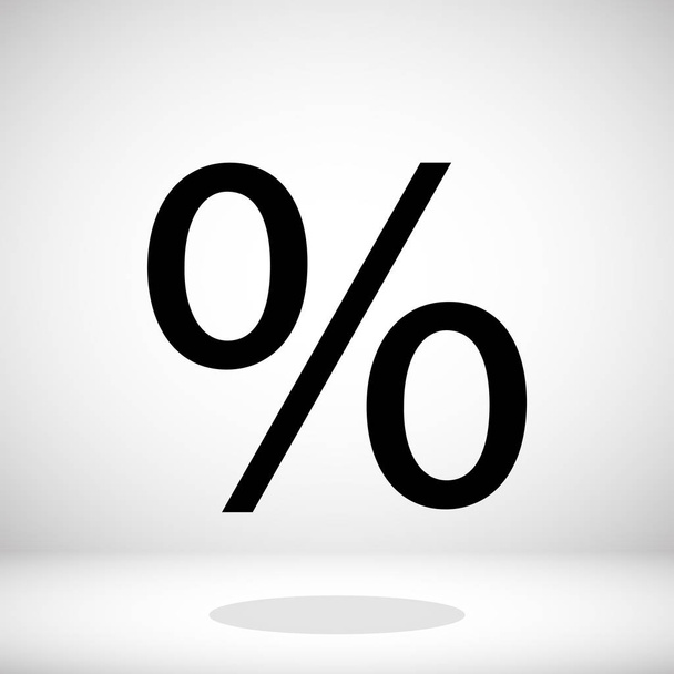 Black percent icon - Vector, Image