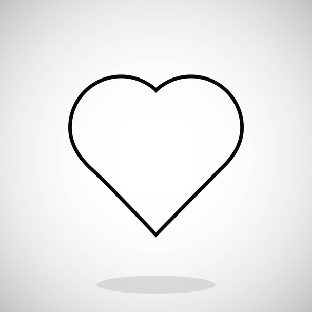 heart flat icon - Vector, afbeelding