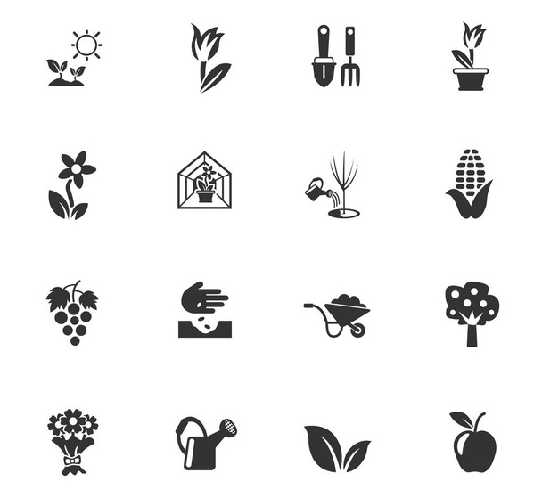 plantas herramientas icono conjunto
 - Vector, Imagen