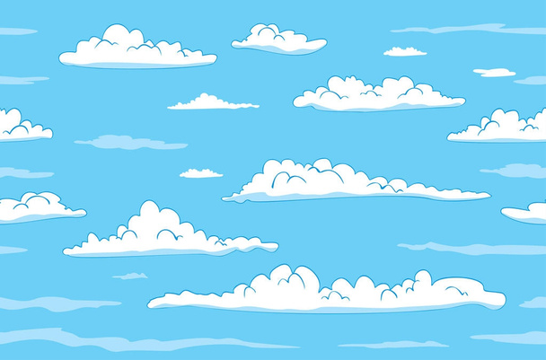 Синее небо с облаками - Вектор,изображение