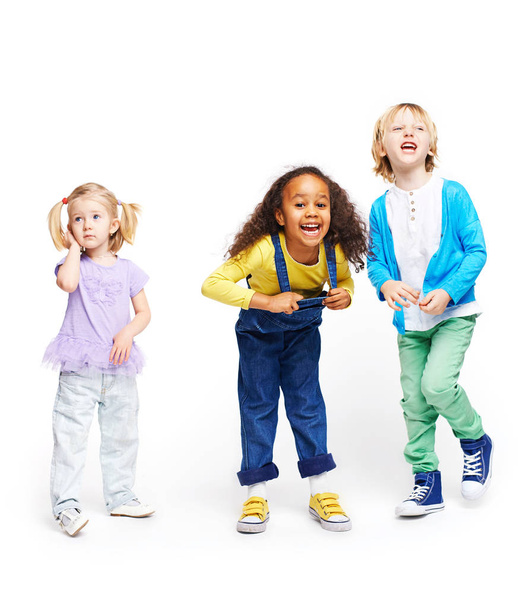 three multiethnic Kids   - Photo, Image