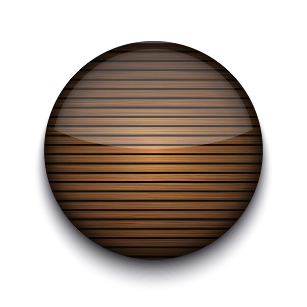 Vector círculo icono de aplicación de madera sobre fondo blanco. Eps10
 - Vector, Imagen