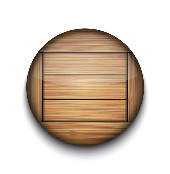 Vector círculo icono de aplicación de madera sobre fondo blanco. Eps10
 - Vector, Imagen