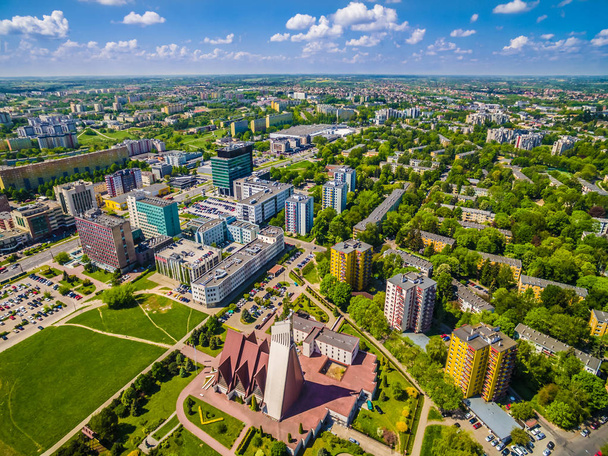 Vista a volo d'uccello di Lublino. Edifici Lublino strade Zana e Filaret
. - Foto, immagini