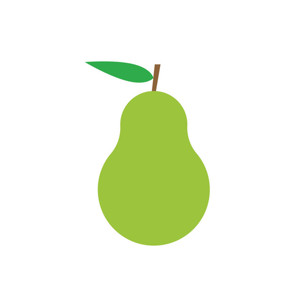 Icono de pera plana simple
 - Vector, Imagen