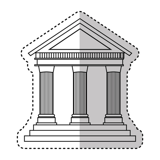 Bina Roma sütunları simgesi - Vektör, Görsel