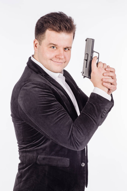 man with pistol. dangerous concept - Foto, Bild