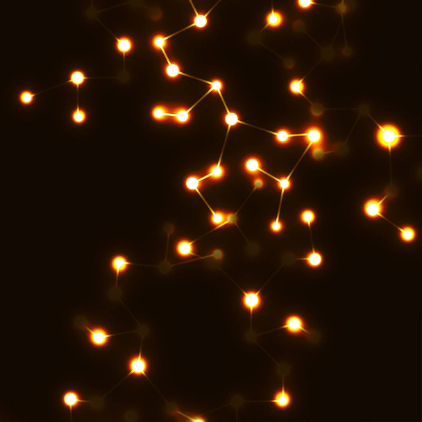 Neon molekuláris szerkezete a DNS, absztrakt izzó háttér - Vektor, kép