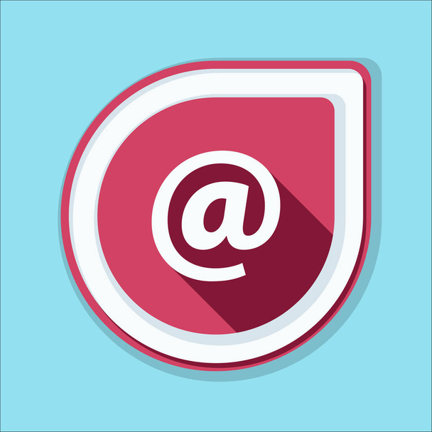 E-mail aláírás ikonra - Vektor, kép