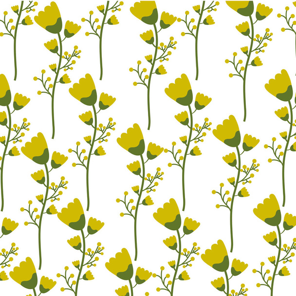 χαριτωμένος κήπος λουλουδιών διακοσμητικό μοτίβο - Διάνυσμα, εικόνα