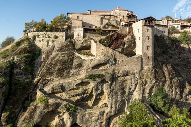 Amazing view of Holy Monastery of Great Meteoron in Meteora, Thessaly - Fotografie, Obrázek