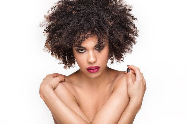 Beauty portrait of African American girl. - Foto, Imagem