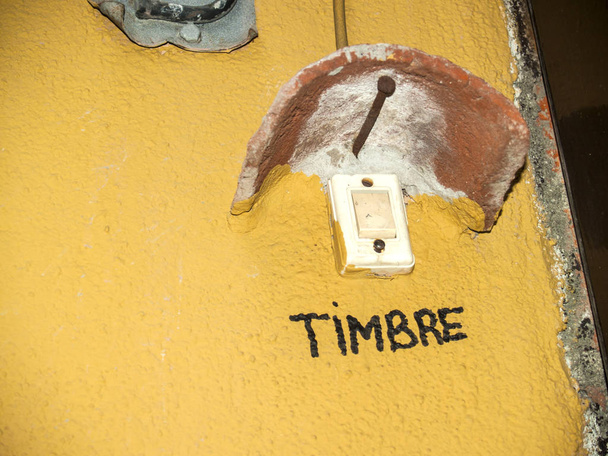 Doorbell on a traditional house on jewish neighborhood in Hervas, Spain - Photo, Image