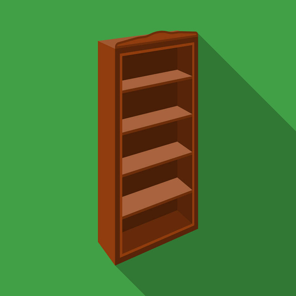 The little bookcase.Home library.books to read.Bedroom furniture single icon in flat style vector symbol stock illustration. - Вектор,изображение