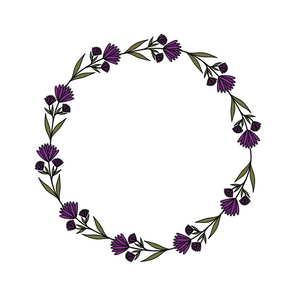 Decorative floral crown icon - Vektor, obrázek