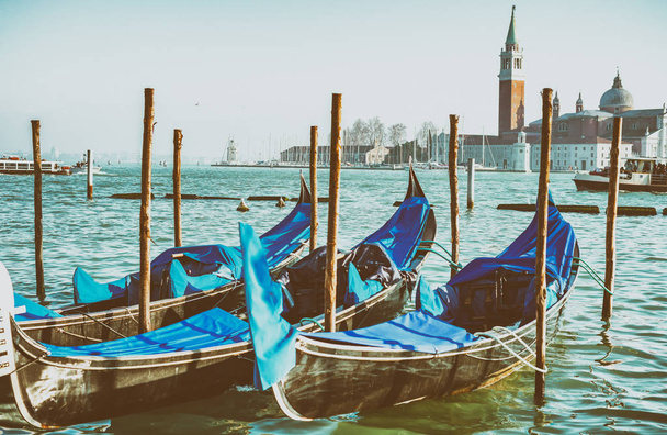 Gondolas στη Βενετία, Ιταλία - Φωτογραφία, εικόνα