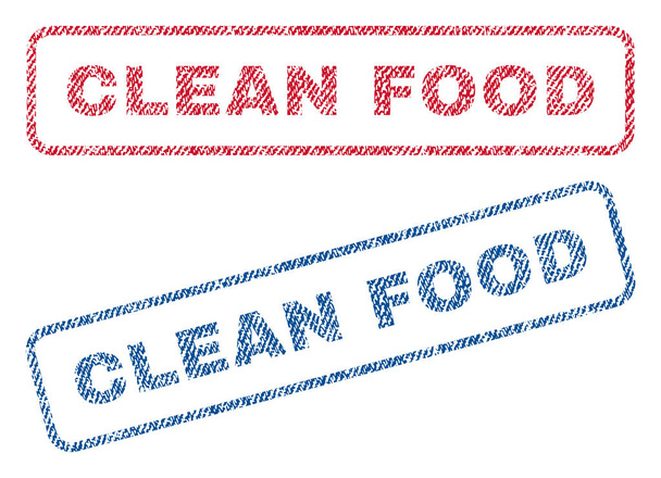 Clean Food Textile Stamps - Vektori, kuva