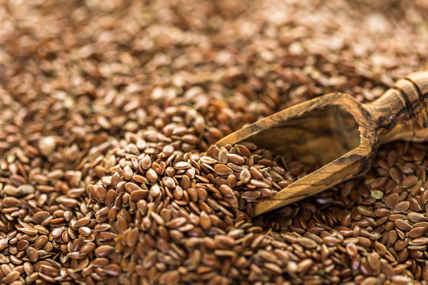 Flax seeds close up - Photo, Image