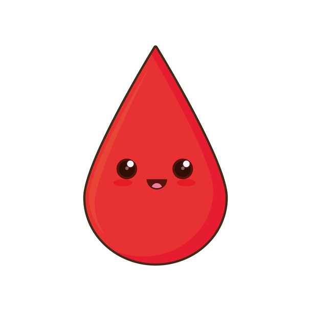 cartoon blood donation drop - Vector, Image