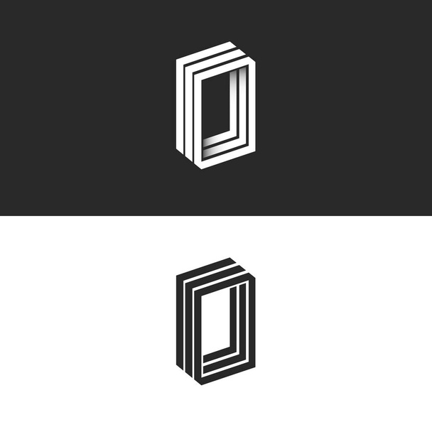 O betű logó csípő monogram - Vektor, kép