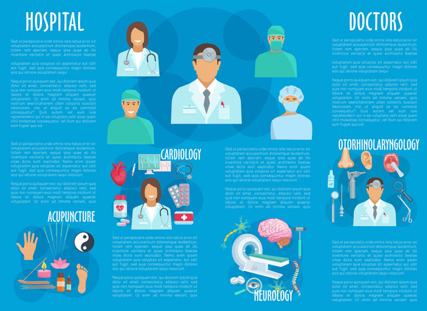 Infográficos de vetores médicos ou hospitalares
 - Vetor, Imagem