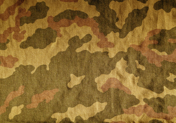Oude camouflage uniforme doek patroon - Foto, afbeelding