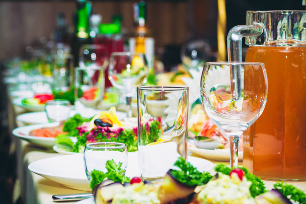 Festive laid table with food  - Fotografie, Obrázek