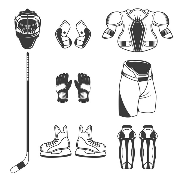 Készlet-ból Jégkorong sport felszerelések - Vektor, kép