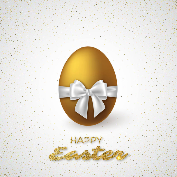 Realistic 3D Easter egg. - Vetor, Imagem