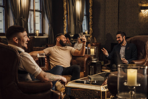 Men Enjoying Drinks  - Фото, зображення