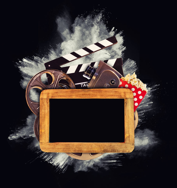 Retro film production accessories with powder explosion - Photo, Image