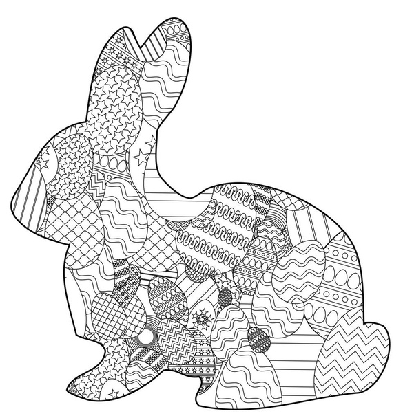 Páscoa coelho zentangle ilustração
 - Foto, Imagem